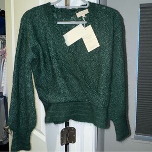 La Maille Sézane paris rue saint fiacre Sweater Green New with Tags Sz M Light